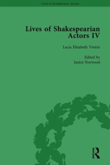 Lives of Shakespearian Actors Part IV Volume 2