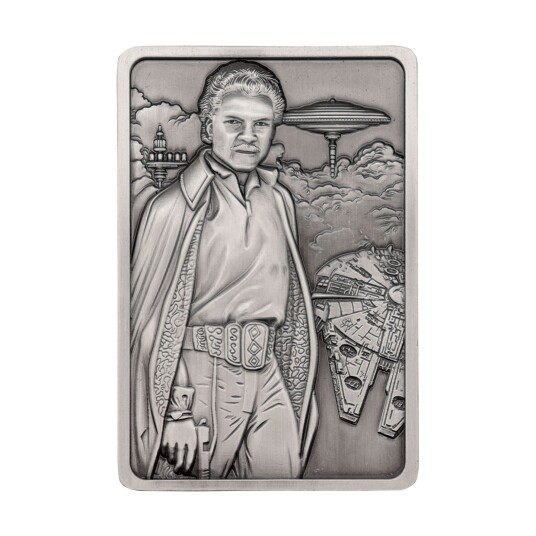 Star Wars Lando Calrissian Metallingot Samlerobjekt med Millennium Falcon