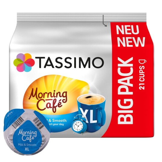 Tassimo Morning Café XL Mild & Smooth til Tassimo. 21 kapsler Tassimo Morning Café XL Mild & Smooth til Tassimo. 21 kapsler