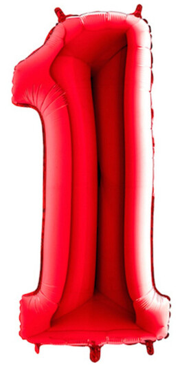 Ballongkungen AB Tallballong Rød Metallic - Tall 1