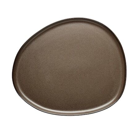 Aida Raw Organic Tallerken 29 x 25 cm Metallic brun