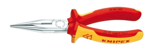 Knipex 25 06 160 Diagonal Tang 160 mm i Kromvanadiumstål med Rød/Oransje Håndtak