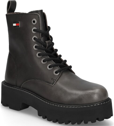 Tommy Hilfiger Tjw Platform Brushed Lth Boots BLACK 37 Tommy Hilfiger Tjw Platform Brushed Lth Boots BLACK 37