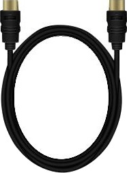 Mediarange Hdmi Kabel Med Ethernet Hdmi Plugg Til Hdmi Plugg 1.8 M Trippel Beskyttelse Svart Rund 4K Støtte