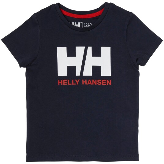 Helly Hansen Barn HH Logo T-skjorte I Bomull Marineblå 122/7 Marineblå122/7