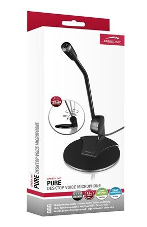 Speed-Link SPEEDLINK SL-8702-BK PURE Desktop Voice Microphone Speed-Link SPEEDLINK SL-8702-BK PURE Desktop Voice Microphone