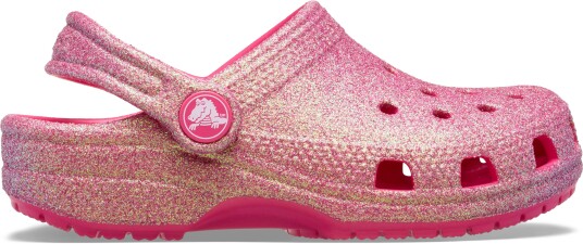 Crocs Classic Iridescent Glitter Kids Sandaler Dragon Fruit 22-23