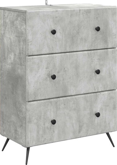 vidaXL Skuffeskap Betonggrå 66 x 34,5 x 90 cm Konstruert tre vidaXL Skuffeskap Betonggrå 66 x 34,5 x 90 cm Konstruert tre