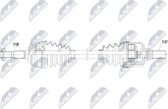 NTY NPW PE 134 Drivaksel