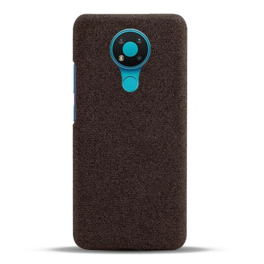 INCOVER Nokia 3.4 Fabric Plastic Bakdeksel - Brun
