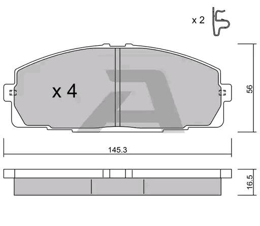 Bremseklosser AISIN BPTO 1914