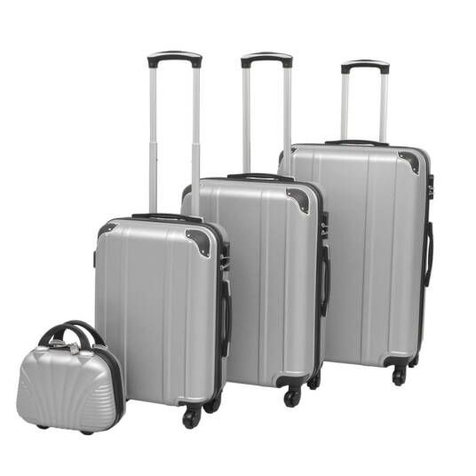 Vidaxl 4-Delers Koffertsett SĂžlv Vidaxl 4-Delers Koffertsett SĂžlv