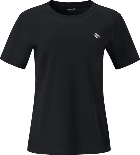 Norrøna Women's /29 Cotton Viking Patch T shirt Caviar Black L