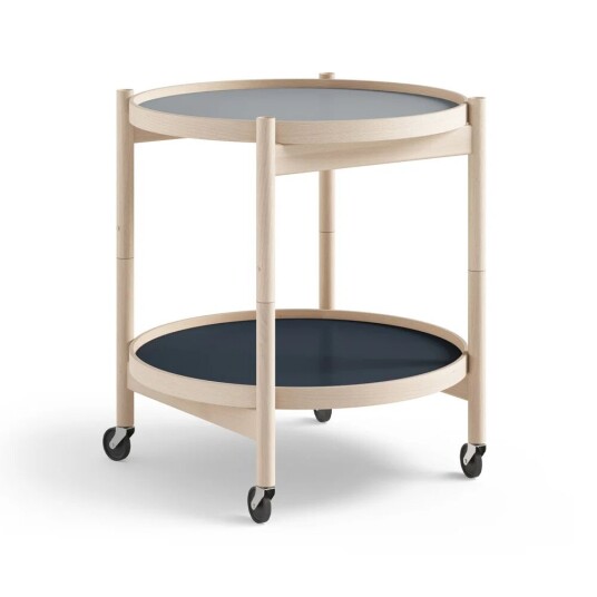 Brdr. Krüger Bølling Tray Table model 50 rullebord water, ubehandlet bøkestativ