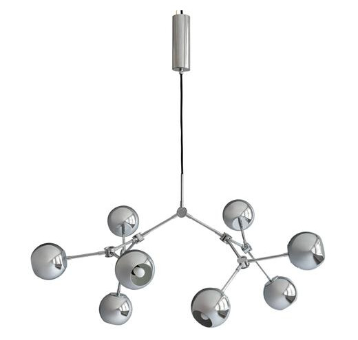 101 Copenhagen Drop Globe Chandelier Mini Krom