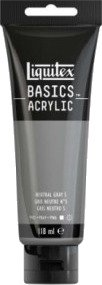 Liquitex Basics 118 ml Neutral Grey Value 5 / Mixing Grey 599