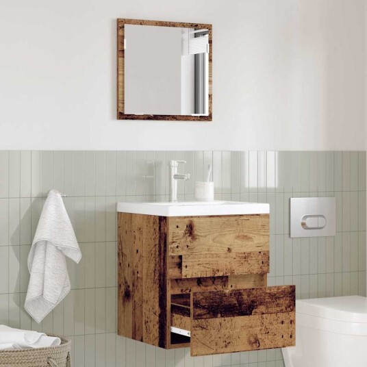Baderoms oppbevaringsskap Gammelt tre MDF med trefiner Medium Baderoms oppbevaringsskap Gammelt tre MDF med trefiner Medium