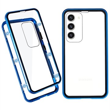 Samsung Galaxy S23+ 5G Magnetic Deksel med Herdet Glass Blå