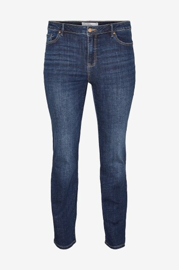 Vero Moda Curve Jeans vmcFlash MR Straight LI3300 Blå