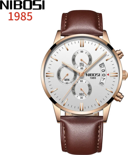 Nibosi Lancer Rose Gold Silver Brown
