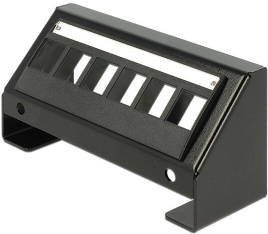 DeLOCK 6-Port Keystone Panel med 45° Vinkel i Metall