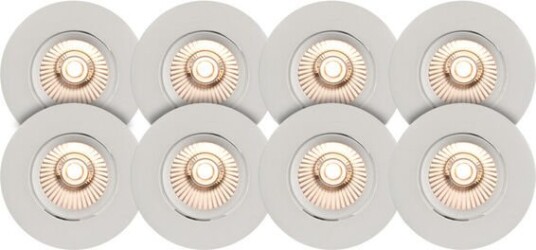 Namron Alfa Eco Downlight Warmdim 8W matt hvit 8-pack - 3220257