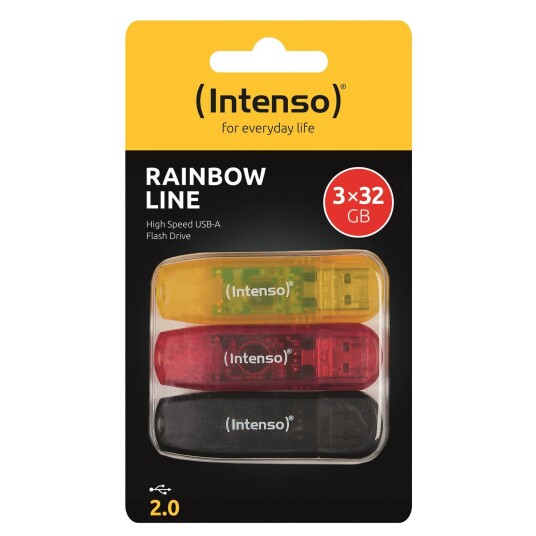 Intenso Rainbow Line 32GB Triple pack 3502483 Intenso Rainbow Line 32GB Triple pack 3502483