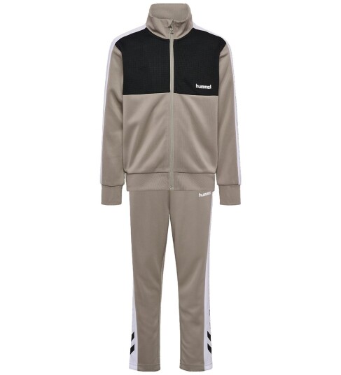 Hummel Hmljr Colorblock Tracksuit Beige 104 Hummel Hmljr Colorblock Tracksuit Beige 104
