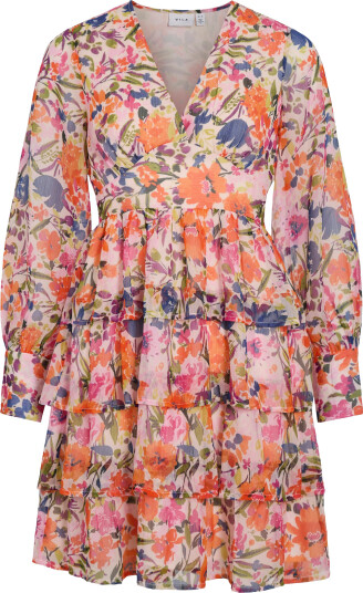 Vila Vimicha L/S Layering Short Dress/Dc/Ka - Pink - 36