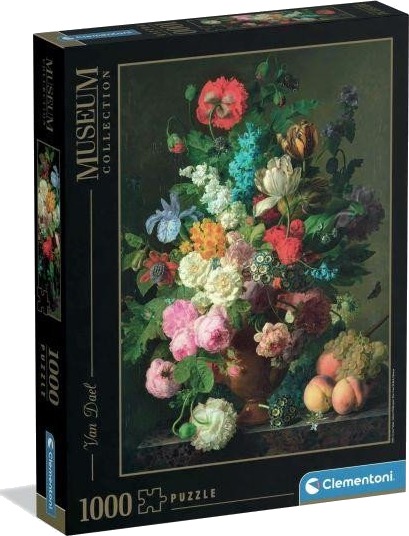 Clementoni Museum Collection Puslespill - 1000 Brikker - Blomster i Vase (Jan Frans van Dael)