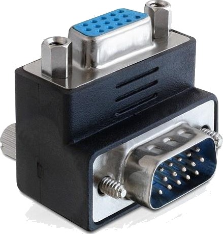 MERCODAN Angled VGA Adapter, VGA: Male