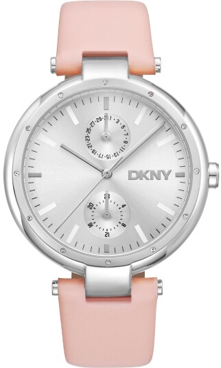 DKNY Dameklokke DK1L066L0015 Downtown Multi Sølvfarget/Lær Ø38 mm