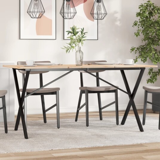 Ben for spisebord X-ramme 140x60x73 cm støpejern 357911 Ben for spisebord X-ramme 140x60x73 cm støpejern 357911