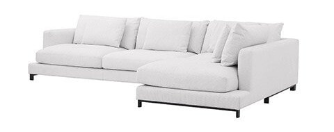 Burbury salongsofa, avalon, hvit