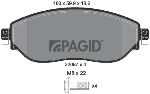 PAGID T2433N Bremseklosser