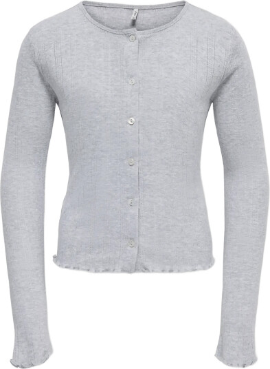 Kids Only Kogsalsa Life L/S Cardigan Jrs Grey 122 128