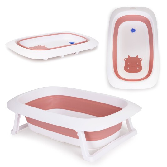 Selgro Sammenleggbar Babybadekar Med Avløp ECOTOYS Rosa