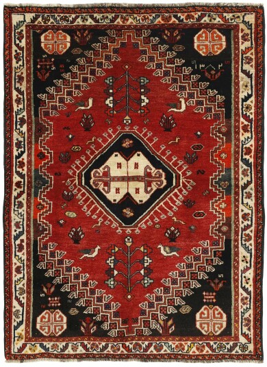 Håndknyttet. Opphav: Persia Kashghai Teppe 115x162