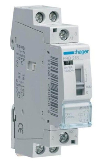 Hager Relay 16a 1no+1nc 24v~50hz (3250612400508)