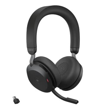 Jabra Evolve2 75 Link380a Uc + Bordstativ Hodesett Usb-a Optimert For Uc Stereo Svart