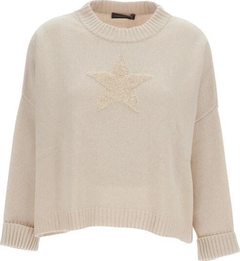 Lorena Antoniazzi Dame Strikkevarer Beige 2XS,