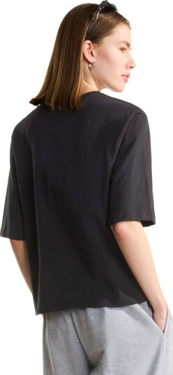 The North Face W Tnf Essential Simple Dome Boxy Rlx Ss   Black   M