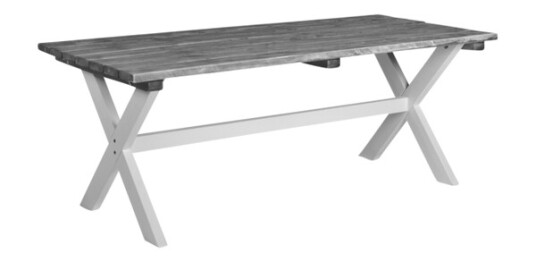 Hillerstorp SHABBY CHIC bord 86 x 195 cm Grå 1574535-01-0 1525579-01-2
