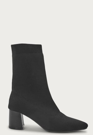 BUBBLEROOM Knitted Ankle Boot Black 38 BUBBLEROOM Knitted Ankle Boot Black 38