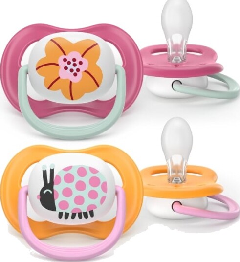 Philips Avent Ultra Air Smokk 6-18 mnd Rosa/Oransje 2-Pack