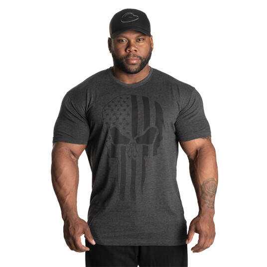 Skull Standard Tee, Dark Grey Melange Grå Medium