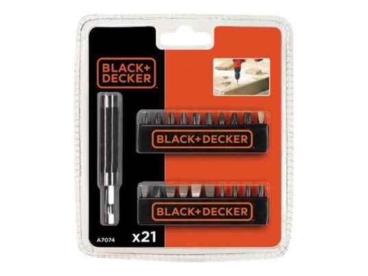 Black & Decker A7074-Xj - Spissett For Skrutrekker - 21 Deler