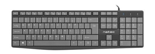 Natec Nautilus - keyboard - US - black - Tastatur - Amerikansk Engelsk - Grå Natec Nautilus - keyboard - US - black - Tastatur - Amerikansk Engelsk - Grå