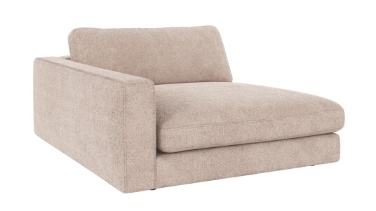 Rowico Home Duncan 1,5 seters sjeselong V Lys beige Greg 3 129 x 150 x 78 cm Beige