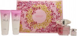 Versace Bright Crystal Gavesett med 90ml EDT, 100ml Body Lotion og 100ml Dusjgel Versace Bright Crystal Gavesett med 90ml EDT, 100ml Body Lotion og 100ml Dusjgel